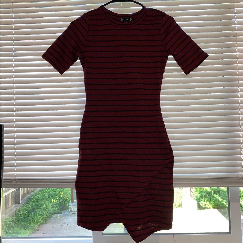 Red and black dress